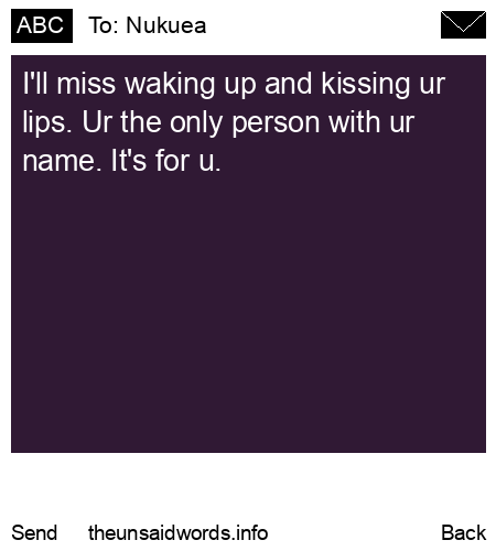unsent message to Nukuea