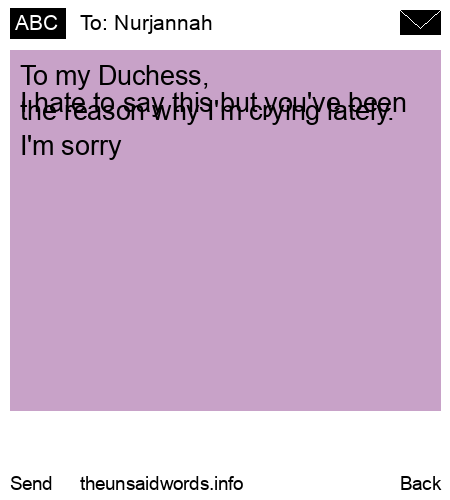 unsent message to Nurjannah