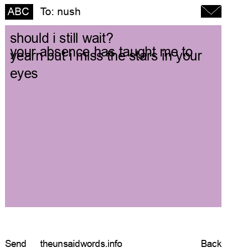 unsent message to nush