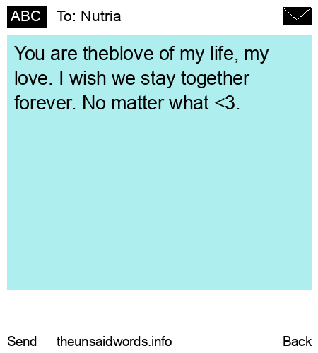 unsent message to Nutria