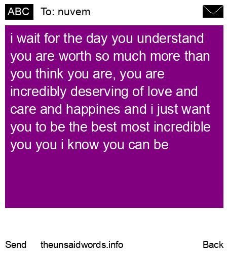 unsent message to nuvem