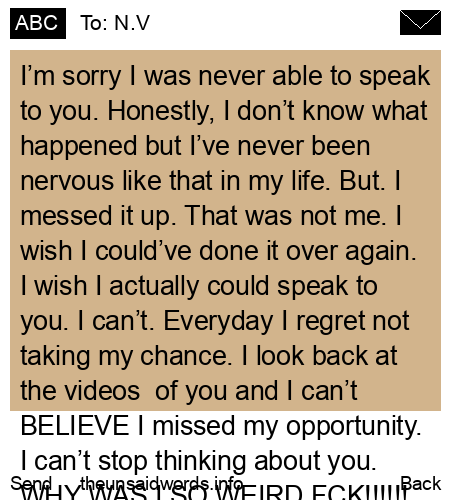 unsent message to N.V