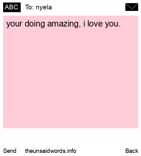 unsent message to nyela