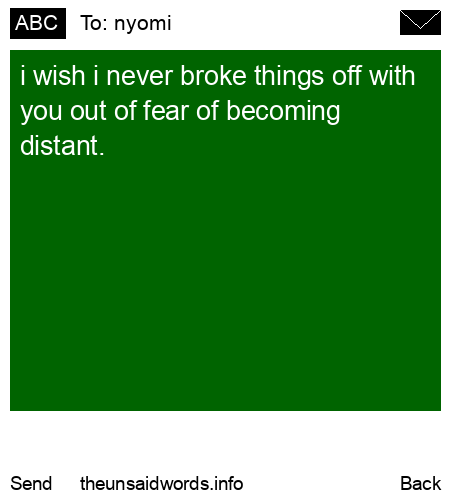 unsent message to nyomi