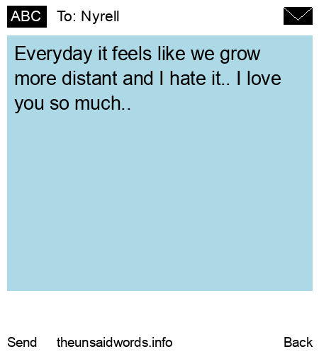 unsent message to Nyrell