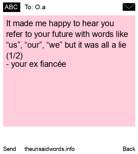 unsent message to O.a