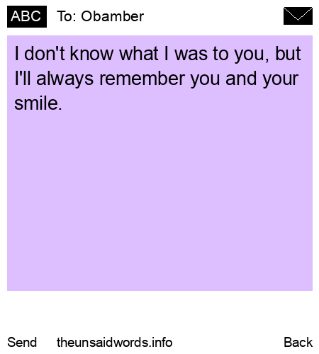 unsent message to Obamber
