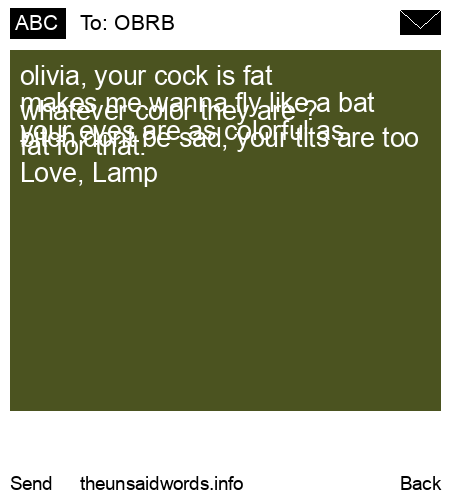 unsent message to OBRB