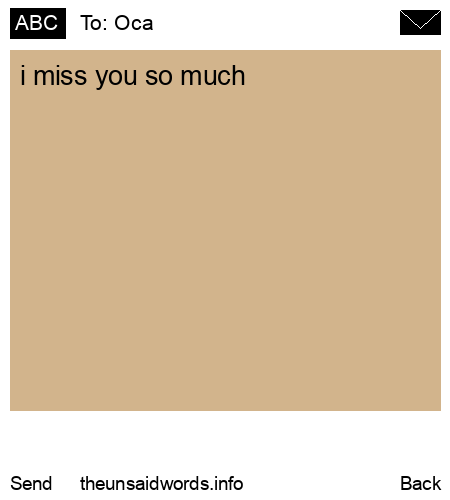 unsent message to Oca