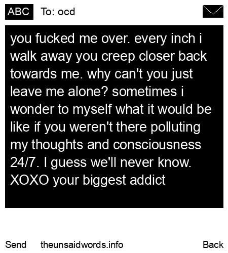 unsent message to ocd