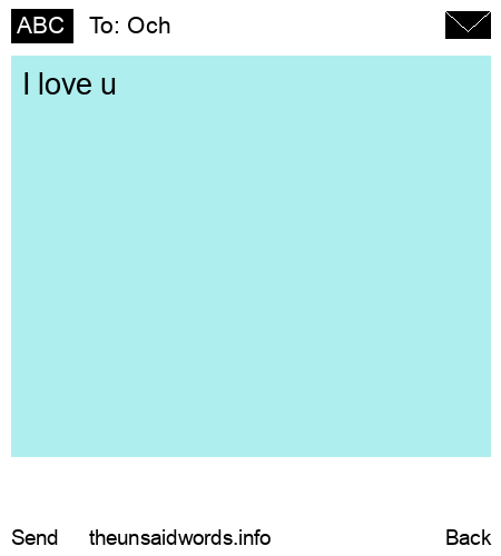 unsent message to Och