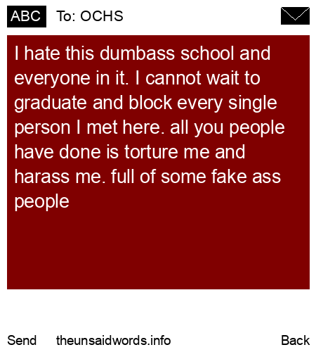 unsent message to OCHS