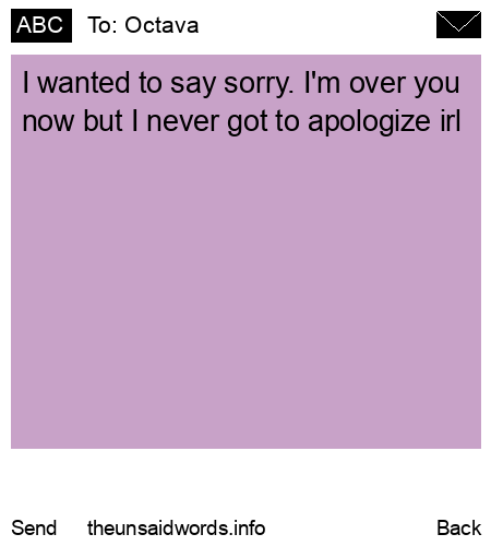 unsent message to Octava