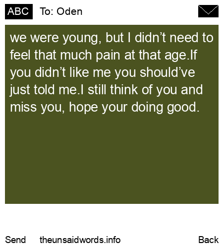 unsent message to Oden