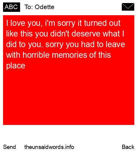 unsent message to Odette