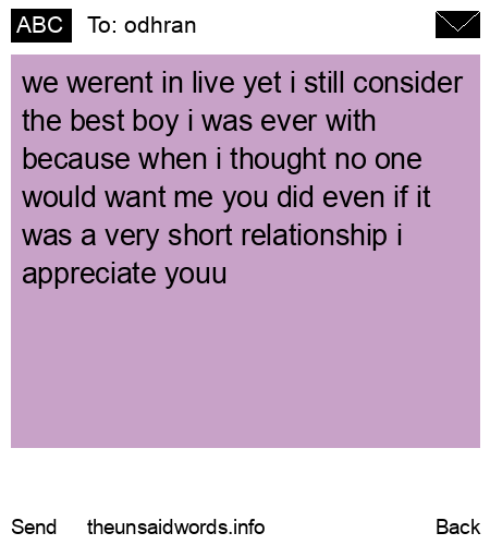 unsent message to odhran