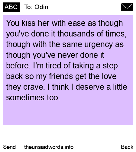 unsent message to Odin