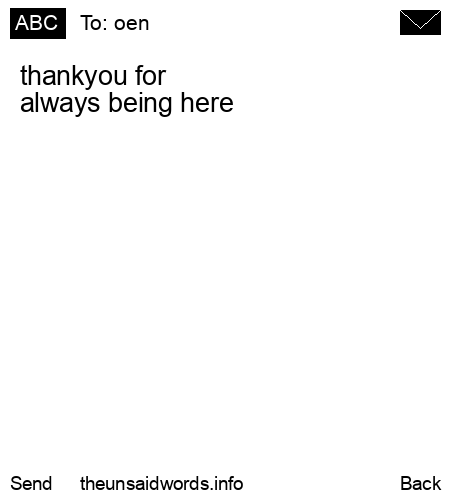 unsent message to oen