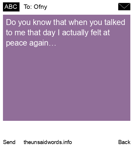 unsent message to Ofny