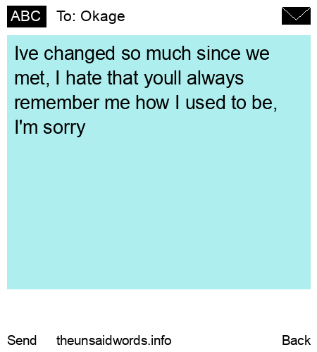 unsent message to Okage