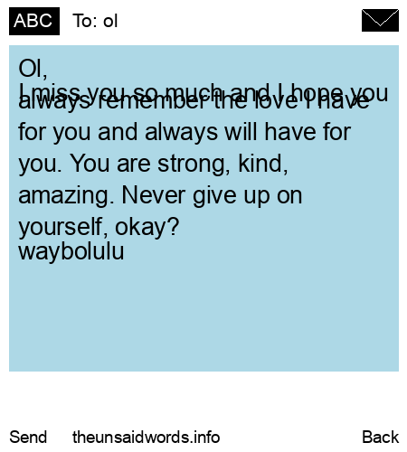 unsent message to ol