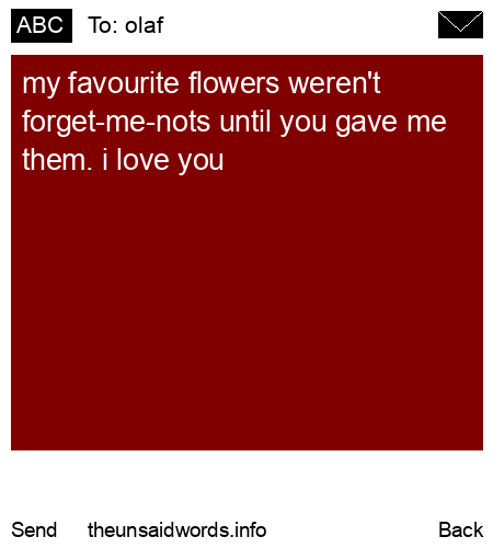 unsent message to olaf