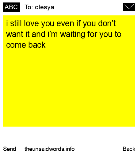 unsent message to olesya