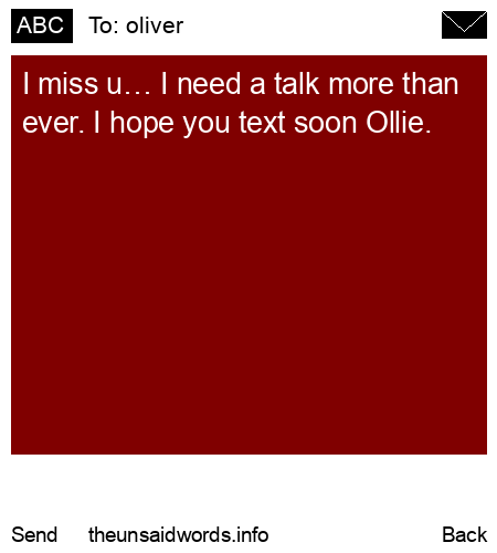unsent message to oliver