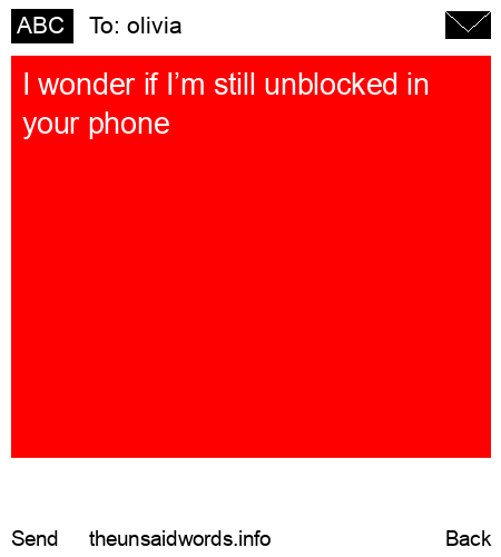 unsent message to olivia
