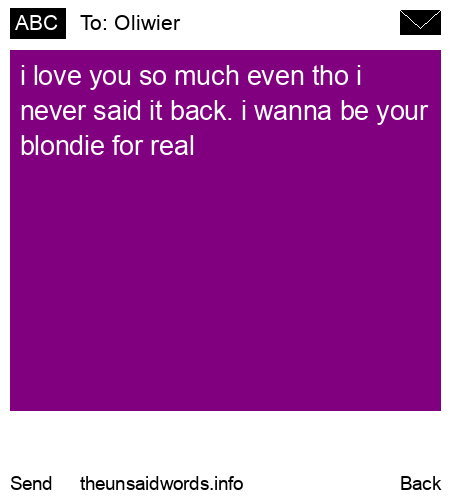 unsent message to Oliwier