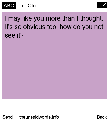 unsent message to Olu