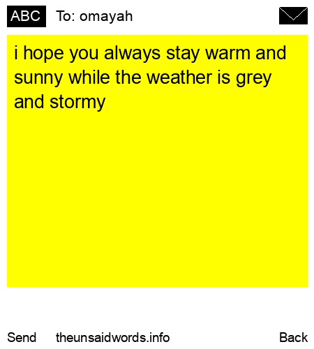 unsent message to omayah