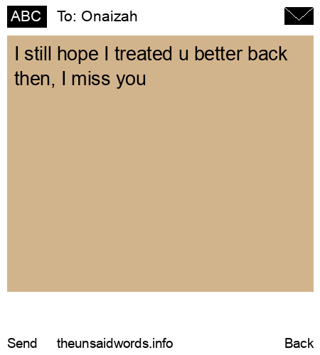 unsent message to Onaizah