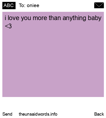 unsent message to oniee