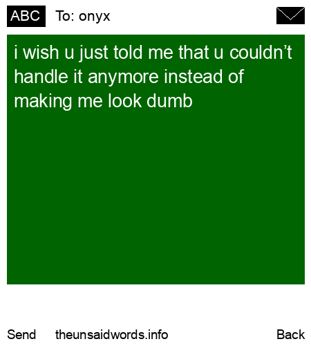 unsent message to onyx