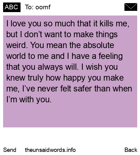 unsent message to oomf