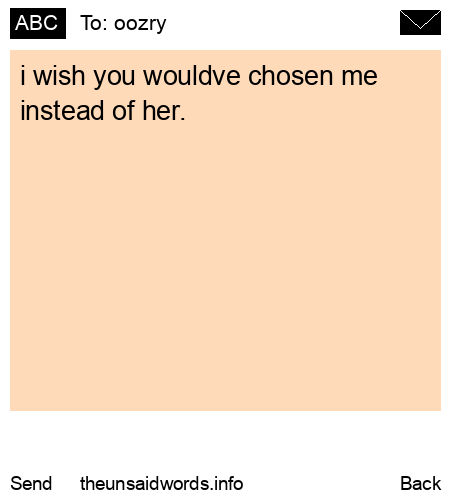 unsent message to oozry