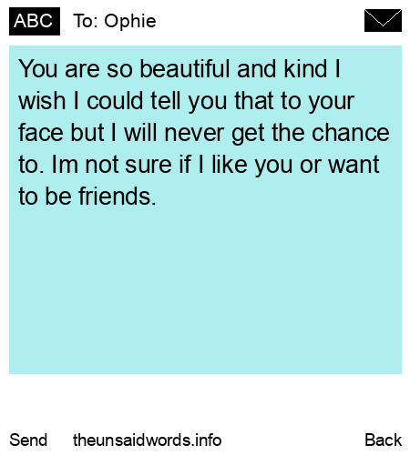 unsent message to Ophie