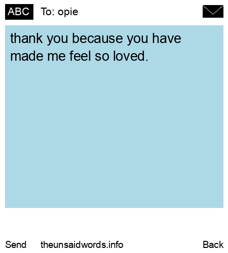 unsent message to opie