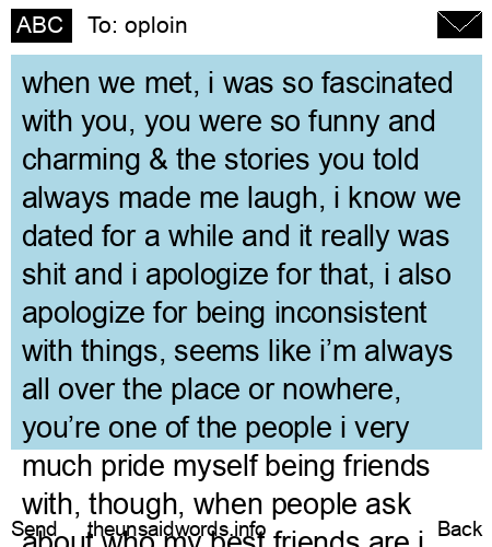 unsent message to oploin