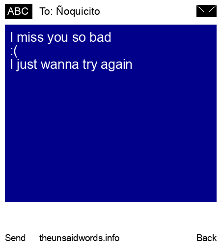 unsent message to Ñoquicito 