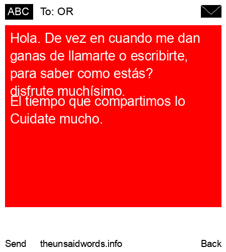 unsent message to OR