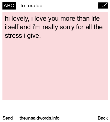 unsent message to oraldo