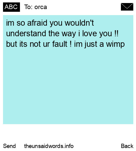 unsent message to orca