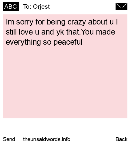unsent message to Orjest