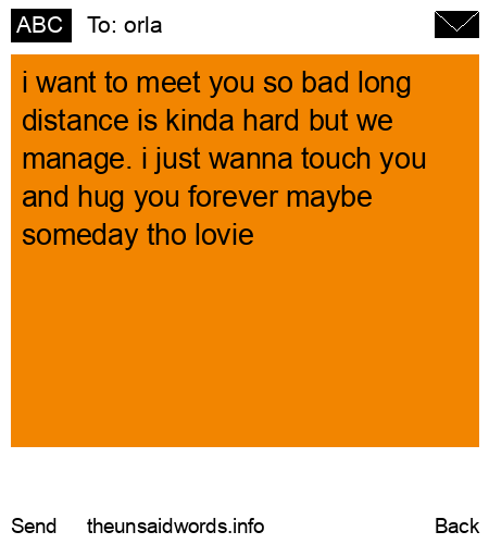 unsent message to orla