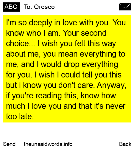 unsent message to Orosco