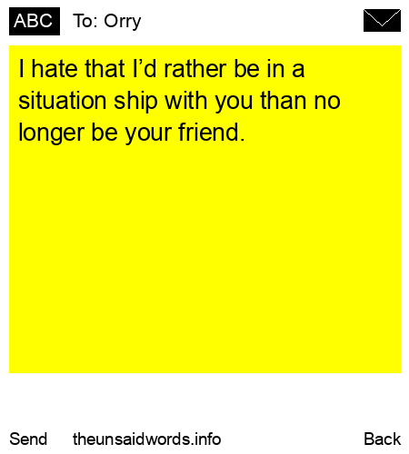 unsent message to Orry