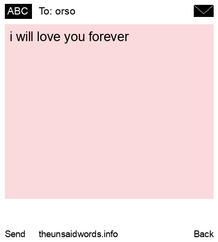 unsent message to orso
