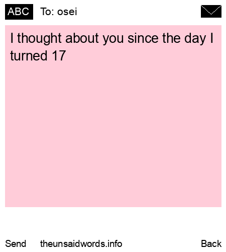 unsent message to osei